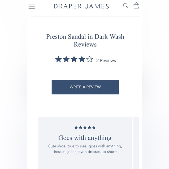 Women’s Draper James Preston Sandals in Dark Wash - Picture 11 of 11